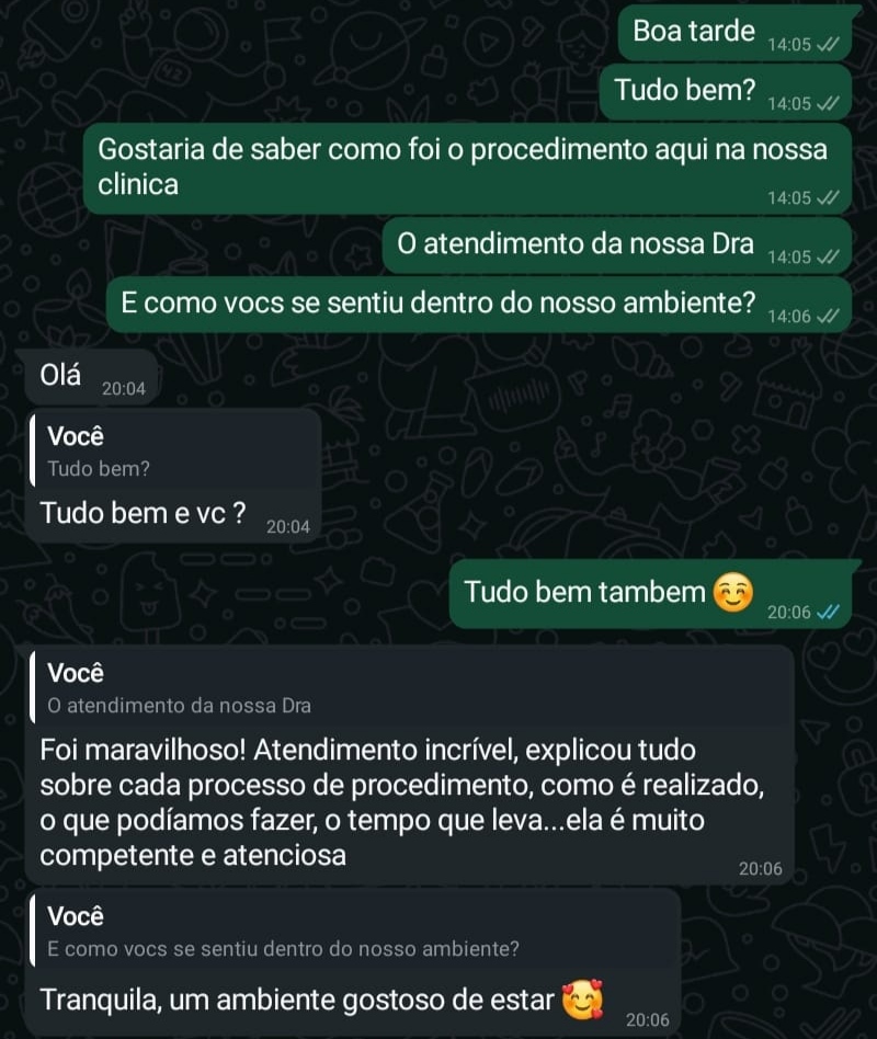 Depoimento cliente – Atendimento maravilhoso