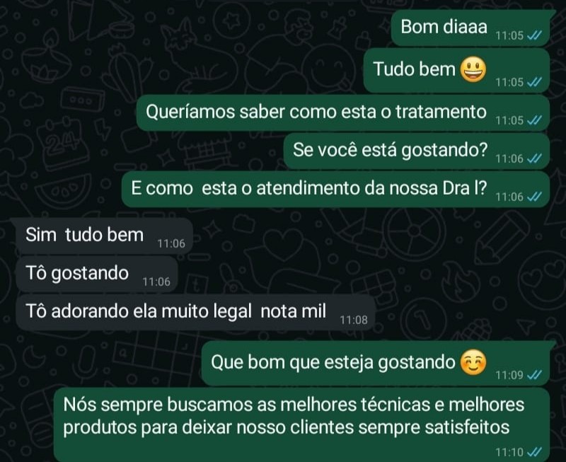 Depoimento cliente – Adorando a Dra, nota mil